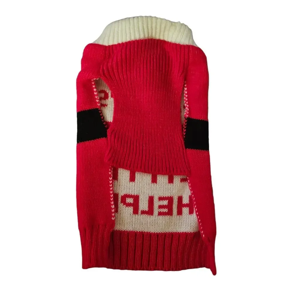 Santas Little Helper Dog Sweater Size Small
